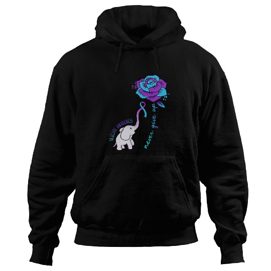 suicides Prevention 988 Ribbon Never Give Up Happy suicides Awareness Support Graphic Hoodies