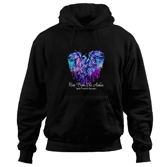 suicides Prevention 988 Ribbon Rise From Phoenix 2The Ashes Hoodies