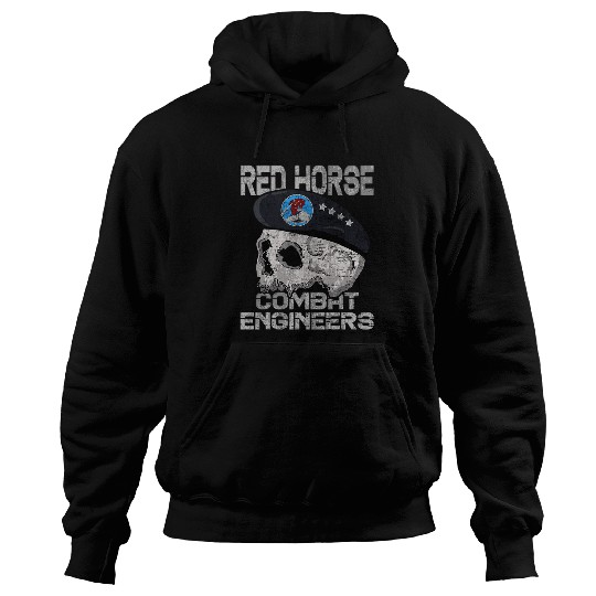 Horse Pet RED HORSE Combat Engineer US Military 2 Hoodies