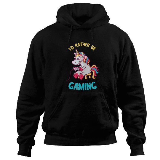 Unicorn Pet Gamer Computer Gaming Video Games Console Gamer Hoodies