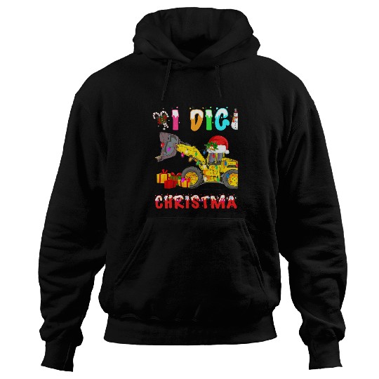 Excavator Fun Kids I Dig Christmas Excavator Toddler Boy Kids Pajamas xmass Hoodies