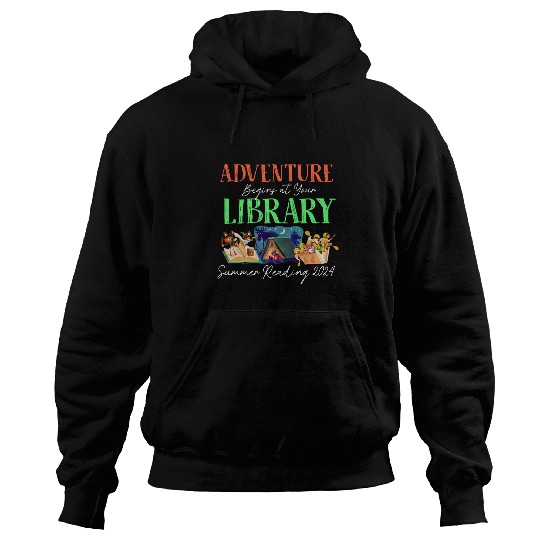 Book Fun Adventure Begins At Your Library Summer Reading Program 04 Hoodies