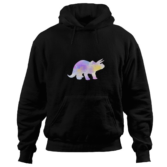 Dinosaur Pet Watercolor Reptiles Triceratops Paleontology Hoodies