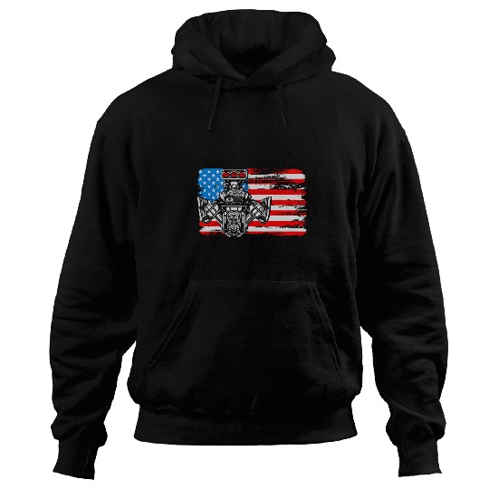 Horse Pet USA Flag Supercharger American Muscle Car Racing Horsepower Hoodies