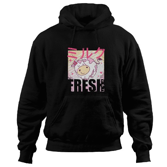 Cow Pet Fresh Strawberry Milk Japanese Cute Kawaii Cow Hoodies