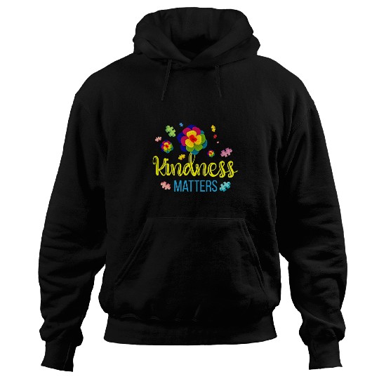 Autism Puzzle Kindness Matters Autism Puzzle Kind Flower Hoodies