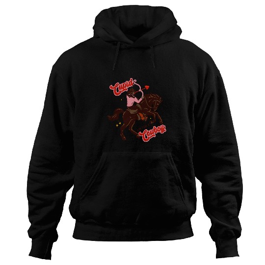 Horse Pet Cupid Aim for a Cowboy Western Howdy Valentines Day Hoodies