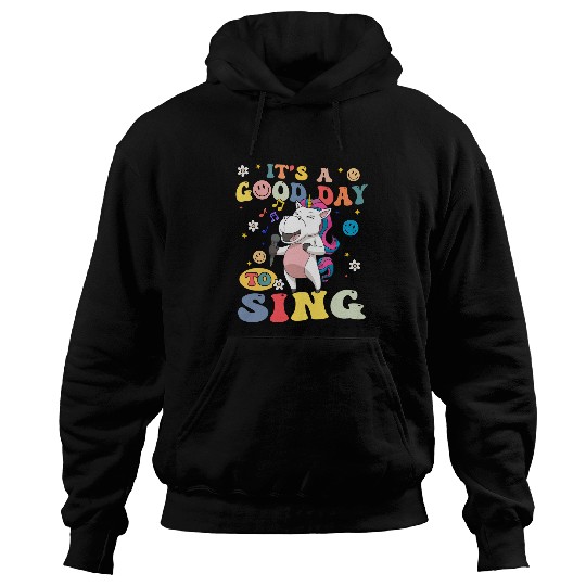 Unicorn Pet Funny Unicorn Its A Good Day To sing Musician Band Music Hoodies