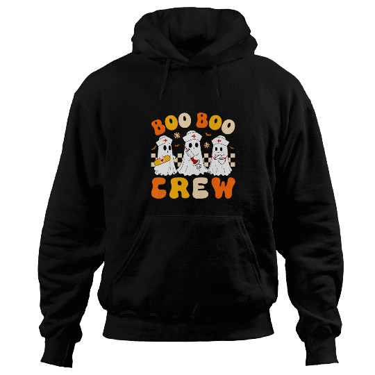 Boo Boo Crew Groovy Halloween nurses Doctor ghosts Women Kids Hoodies