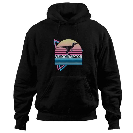 Dinosaur Pet Velociraptor Dinosaur Retro Hoodies