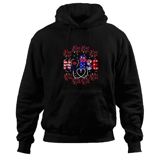 nurses Job 4th of july nurses red white blue usa flag patriotic Hoodies