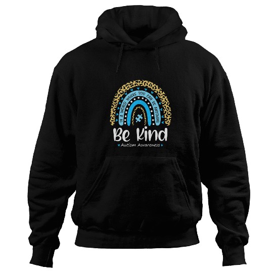Autism Puzzle Be Kind Autism Awareness Leopard Rainbow Choose Kindness 1 Hoodies