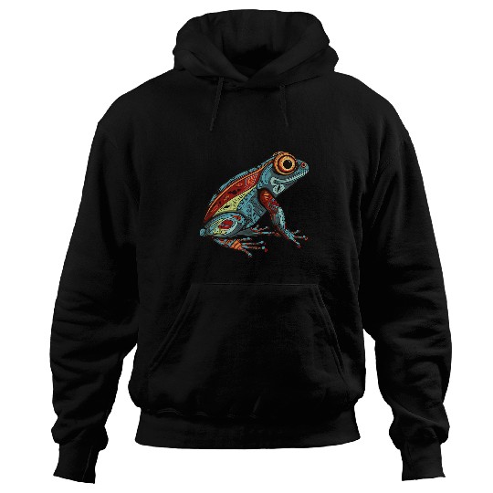 Frog Pet Frog Native American Indian Style Art Pacific Northwest Hoodies