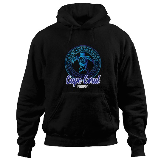 Turtle Pet Cape Coral Florida Souvenirs Save Sea Turtles Tribal Designs Hoodies