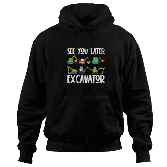 Excavator Fun Digger Funny Construction Work Vehicle Hoodies
