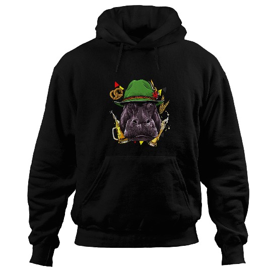 Hippo Pet Germany Oktoberfest Party Beer Fest Hippo Lover Hoodies