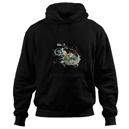 Fishing Fun aquarium fish guppies freshwater pond fishing angler Hoodies