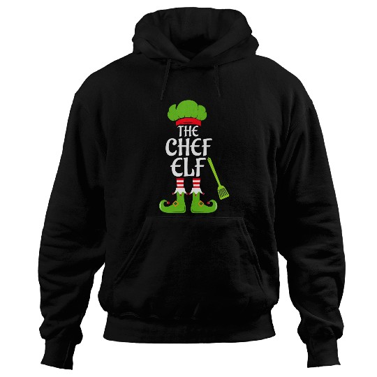 Chef Elf Matching Family Group Christmas Party xmass Funny Hoodies