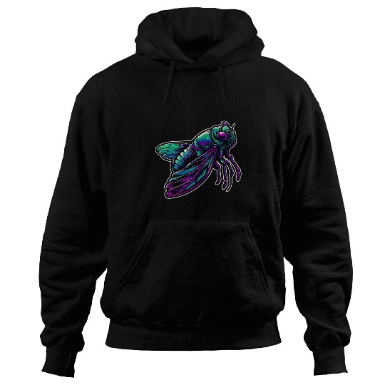 Cicada Brood Insect Bug Colorful Entomology Entomologist Hoodies