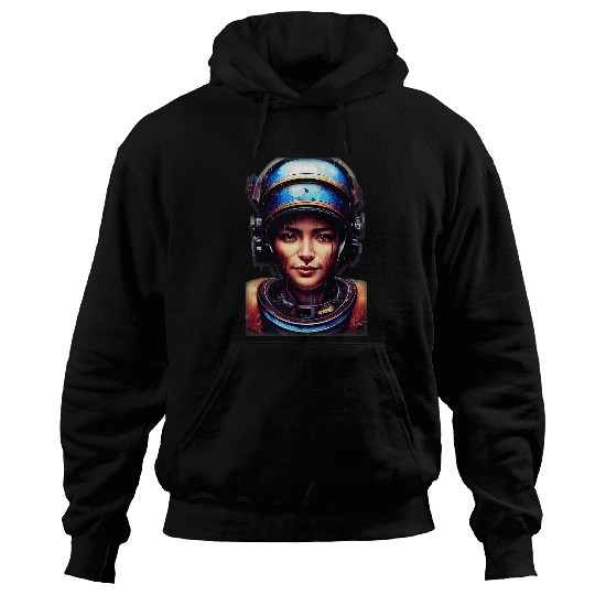 Aliens UFO Happy Smiling Cybernetic Jet Pilots Wearing Alien Spacesuit Hoodies