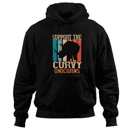Rhino Pet Retro Animal Rights Rhinoceros Support Curvy Unicornss Hoodies