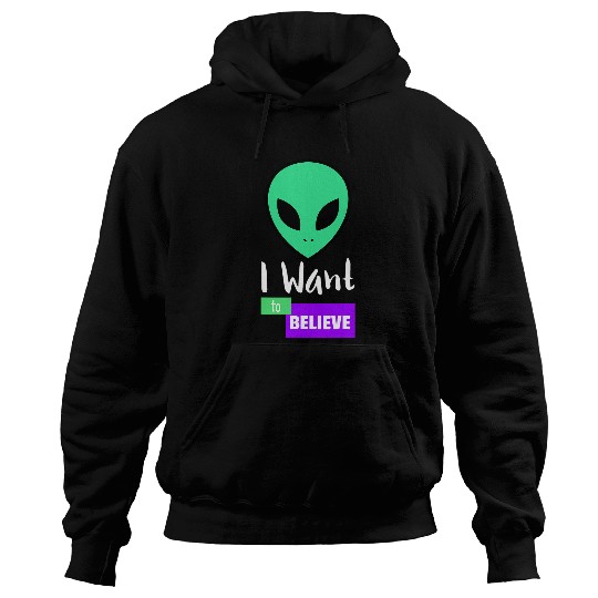Aliens UFO Head I Want to Believe 2UFO Hunter 2Alien Lover Hoodies