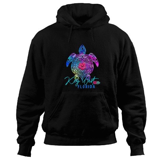 Turtle Pet Key West Florida Tie Dye Sea Turtle Vacation Hoodies
