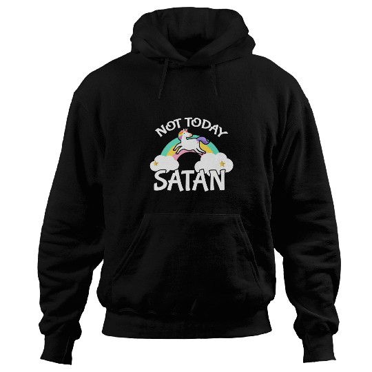 Unicorn Pet Not Today Satan Christian Religion Hoodies
