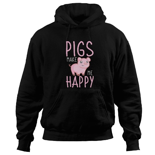 Pig Pet Make Me Happy Funny Piglet Hoodies