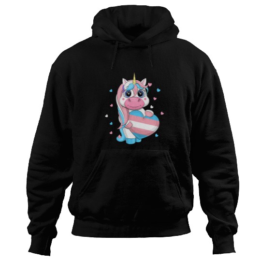 Unicorn Pet LGBT Pride Transgender Lovely Unicorn LGBT Trans Pride Transsexual Flag Hoodies