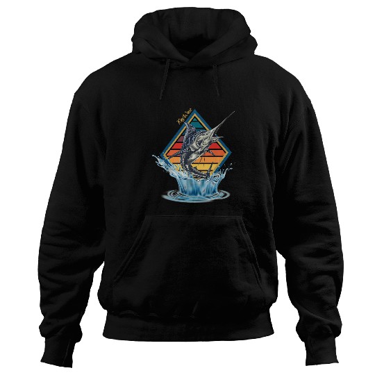 Fishing Fun Key West Florida FL vintages swordsfish Sport Fishing Hoodies