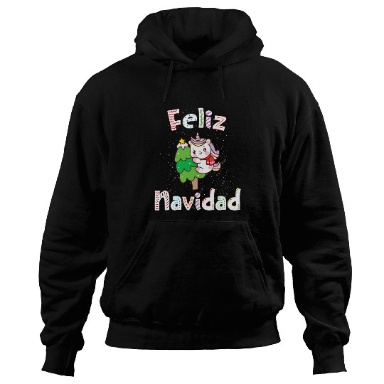 Unicorn Pet Feliz Navidad Cute Unicorn Family Matching xmass Party Hoodies