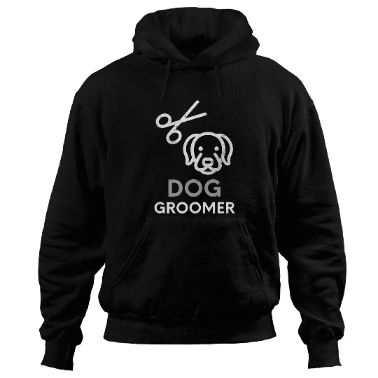 Veterinarian Job Cool Dog Groomer Pet Lover Veterinarian Grooming Grunge Hoodies