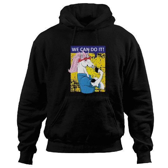 Unicorn Pet We can do it Rosie the Riveter Unicorn Gifts Hoodies
