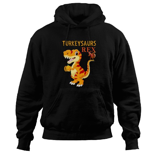 Dinosaur Pet Thanksgiving Dinosaur Turkey Turkeysaurus Pumpkin Fall Hoodies