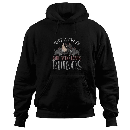 Rhino Pet Rhinoceros Animal Lover Just A  Girl Who Loves Rhinos Hoodies