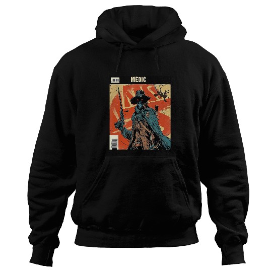 Book Fun Medic Comic Book Plague Doctor Healer Magazine Style Art Hoodies