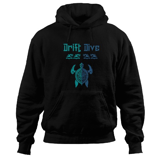 Turtle Pet Drift Dive Polynesian Turtle Funny Scuba Diving Hoodies