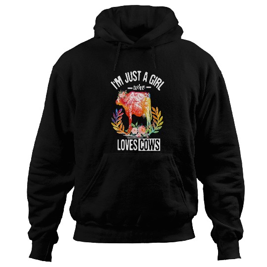 Cow Pet Im Just a Girl Who Loves Highland Cows Women Girls Cow 34 Hoodies