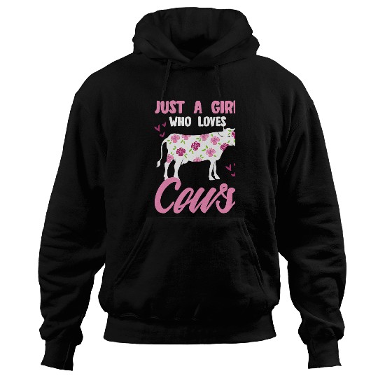 Cow Pet Girl Likes Cows Farming Tractor Agriculture Hoodies