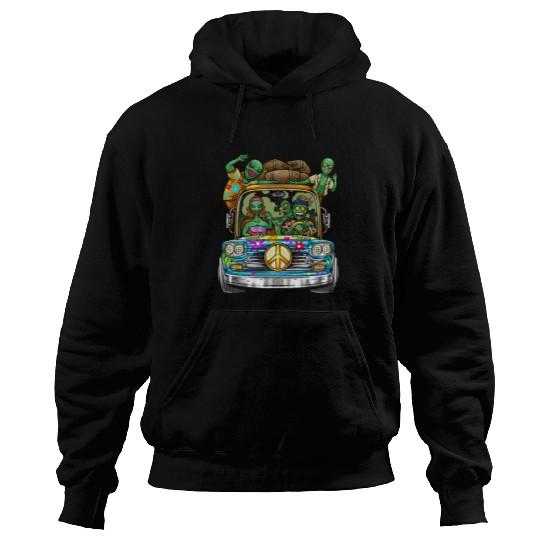 Aliens UFO Hippie Alien Friends Road Trip UFO I Want To Believe Travel Hoodies
