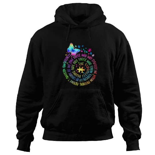 Autism Puzzle Tee  Colorful Butterfly Puzzle Hoodies