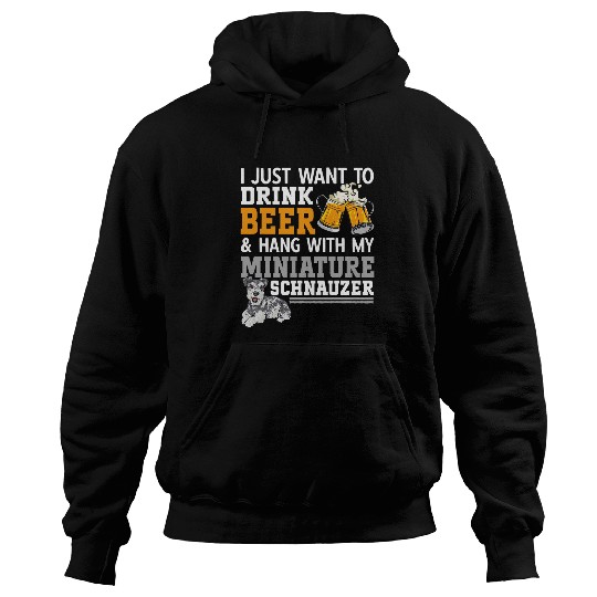 Schnauzer Pet Miniature Schnauzer Dog Beer Mini Hoodies