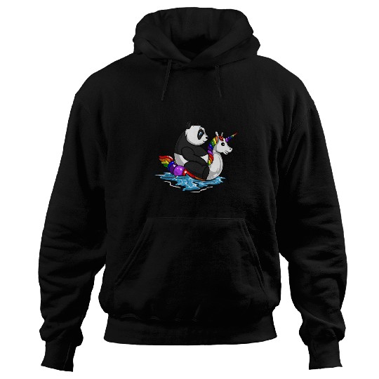 Unicorn Pet Bear Panda Bear Riding Unicorn Float202 forest Hoodies