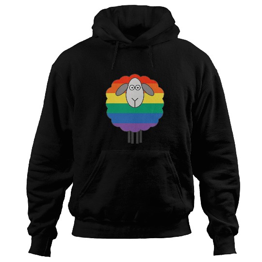 Sheep Pet Rainbow Pride Flag Patterned Hoodies
