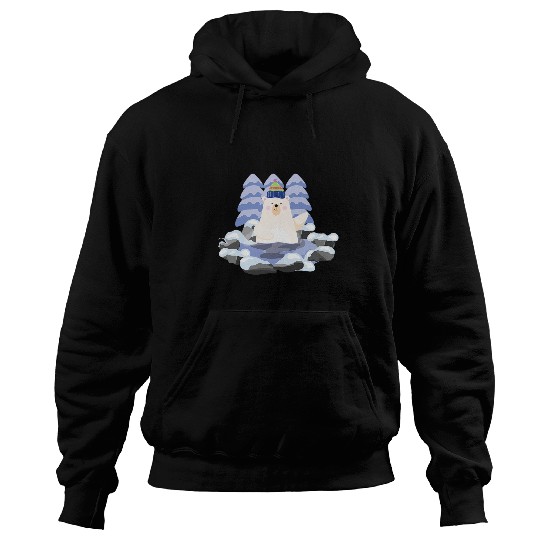 Polar Bear Ice Bathing Winter Refreshing Bath Hoodies