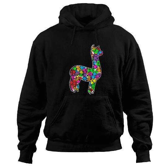 Llama Pet Lover Polka Dot Pattern Dot Day International Hoodies