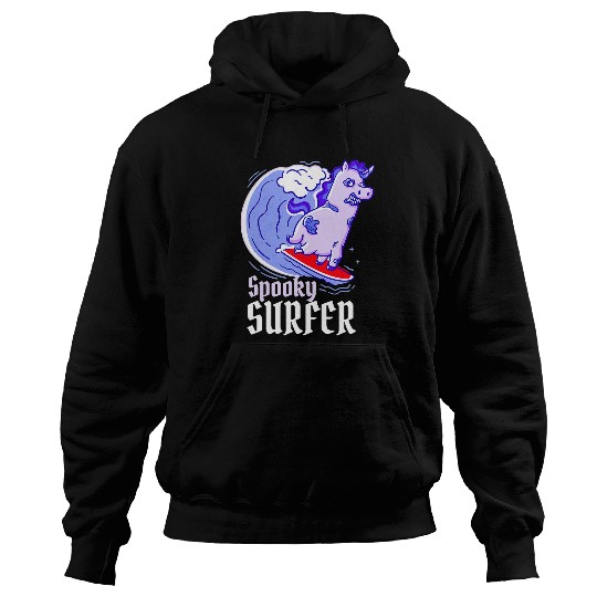 Unicorn Pet Zombie Unicorn Surfer Halloween Zombiecorn Horror Hoodies