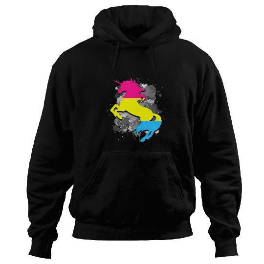 Unicorn Pet Pan Pride Month Unicorn Fantasy Animal LGBT Pansexual 1 Hoodies
