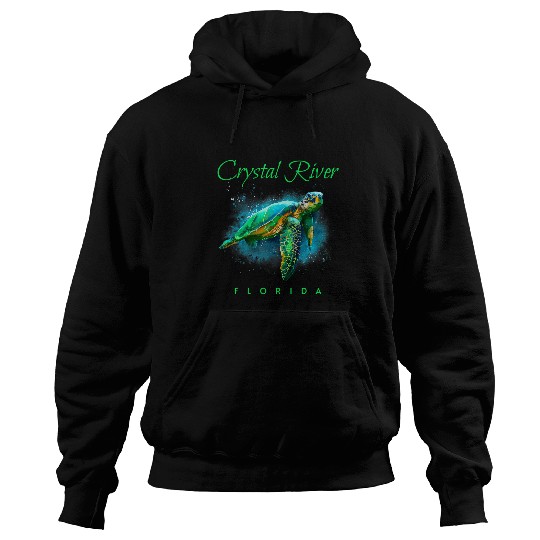 Turtle Pet Crystal River Florida Watercolor Sea Hoodies